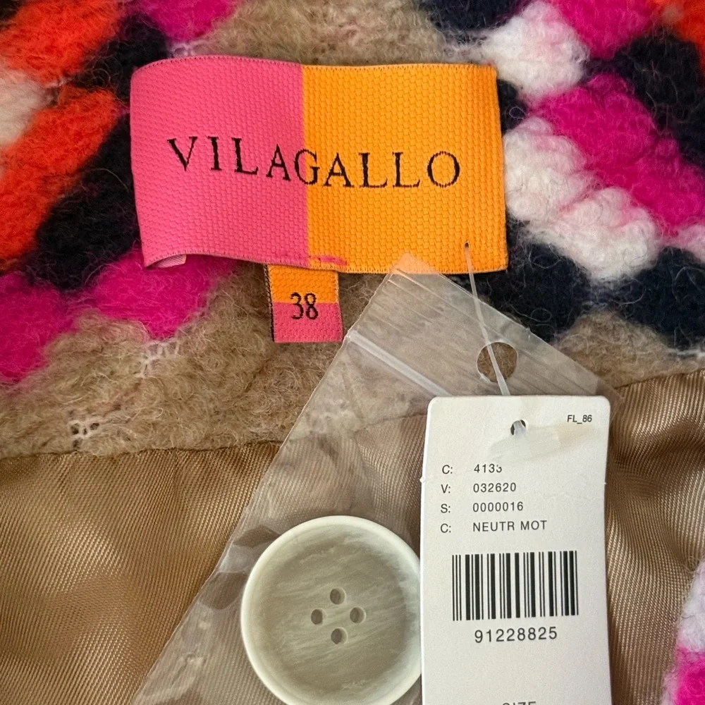 Vilagallo Multicolor Geometric wool Jacket - new
